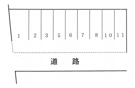 第３長田駐車場の駐車配置図