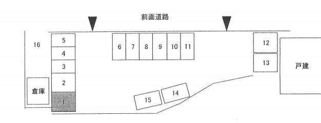 本町4丁目駐車場の駐車配置図