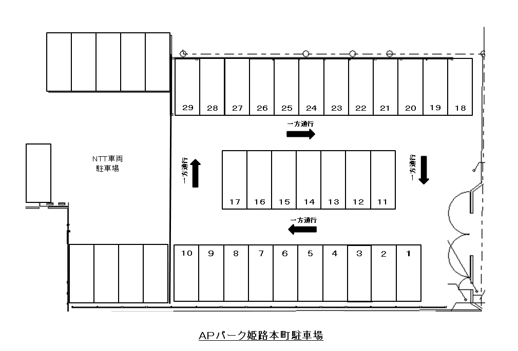 ＡＰパーク姫路本町の駐車配置図