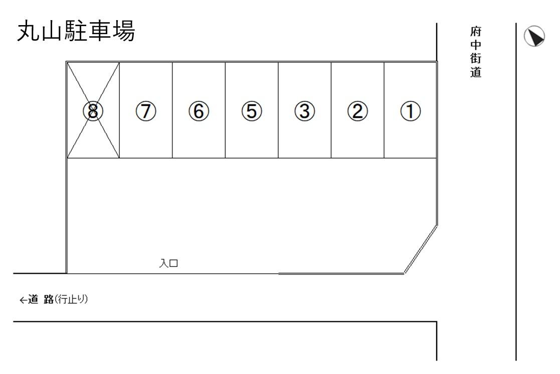 丸山駐車場の駐車配置図
