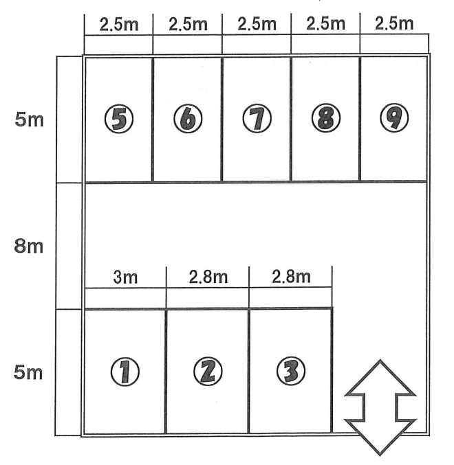 パーキングガリュウの駐車配置図