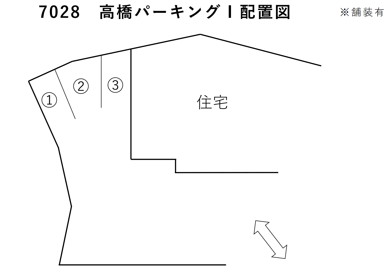 高橋パーキングⅠの駐車配置図