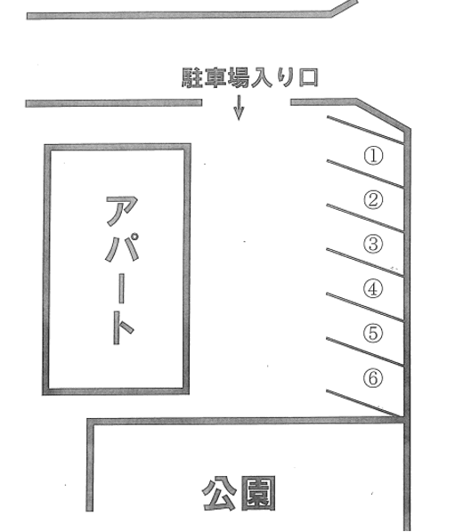丹澤パーキングの駐車配置図