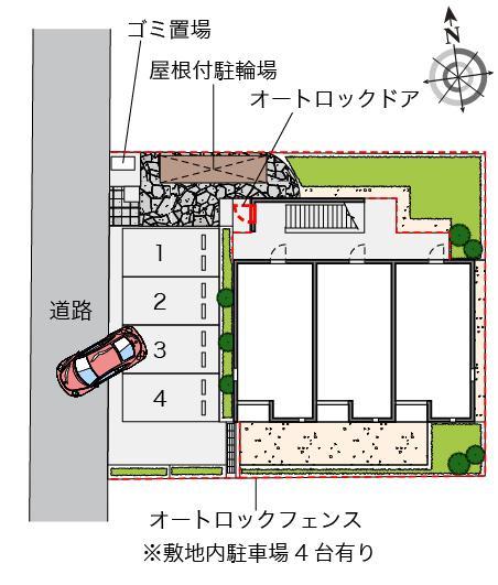 プランドール北野(53214)の駐車配置図