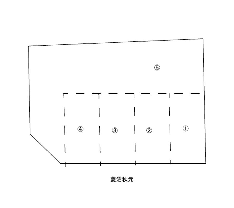菱沼・秋元駐車場の駐車配置図