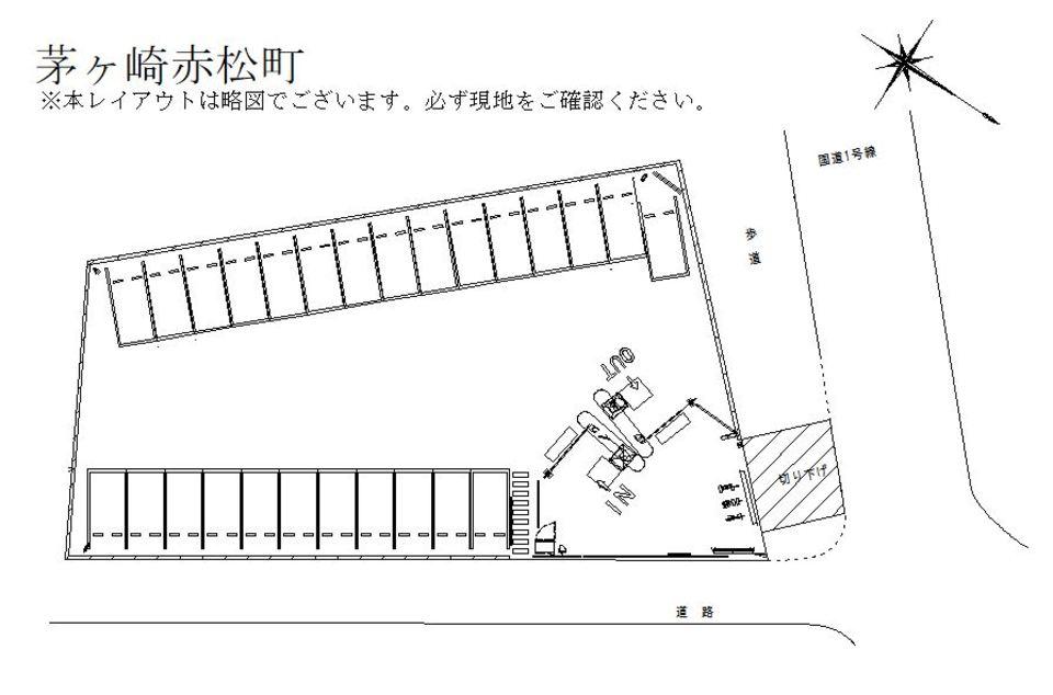茅ヶ崎赤松町の駐車配置図