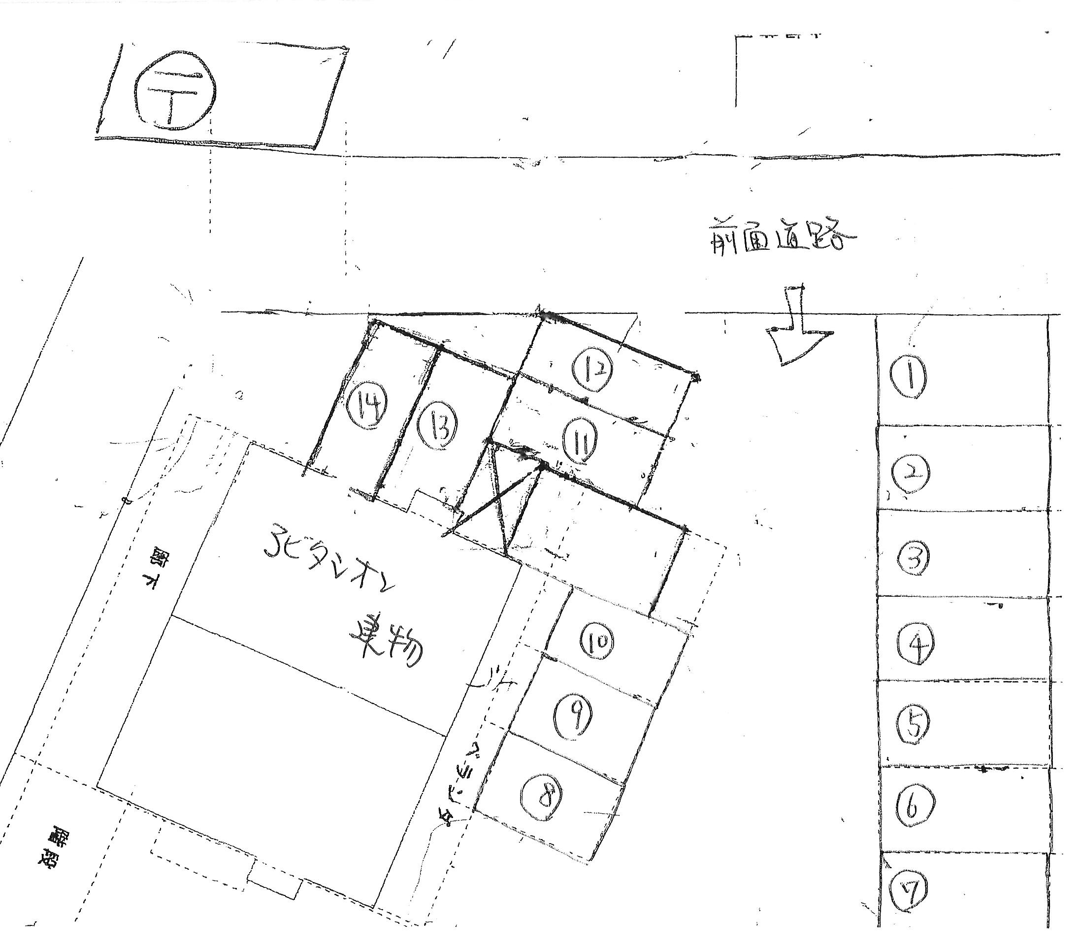 アビタシオン内駐車場の駐車配置図