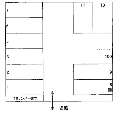 I・パーキングNo.１９の駐車配置図