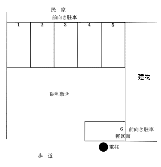 更井駐車場の駐車配置図