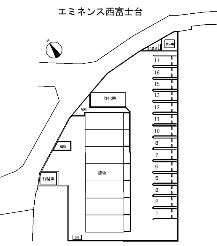 エミネンス西富士台別駐車場の駐車配置図