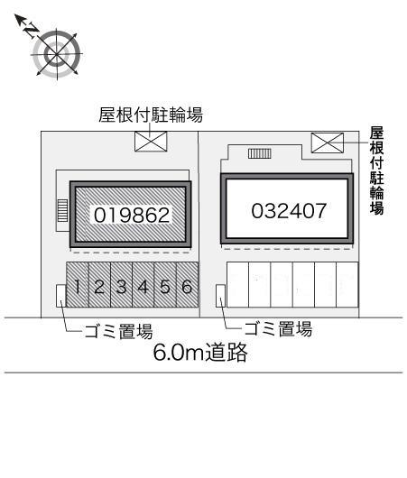 王子台　壱番館(19862)の駐車配置図