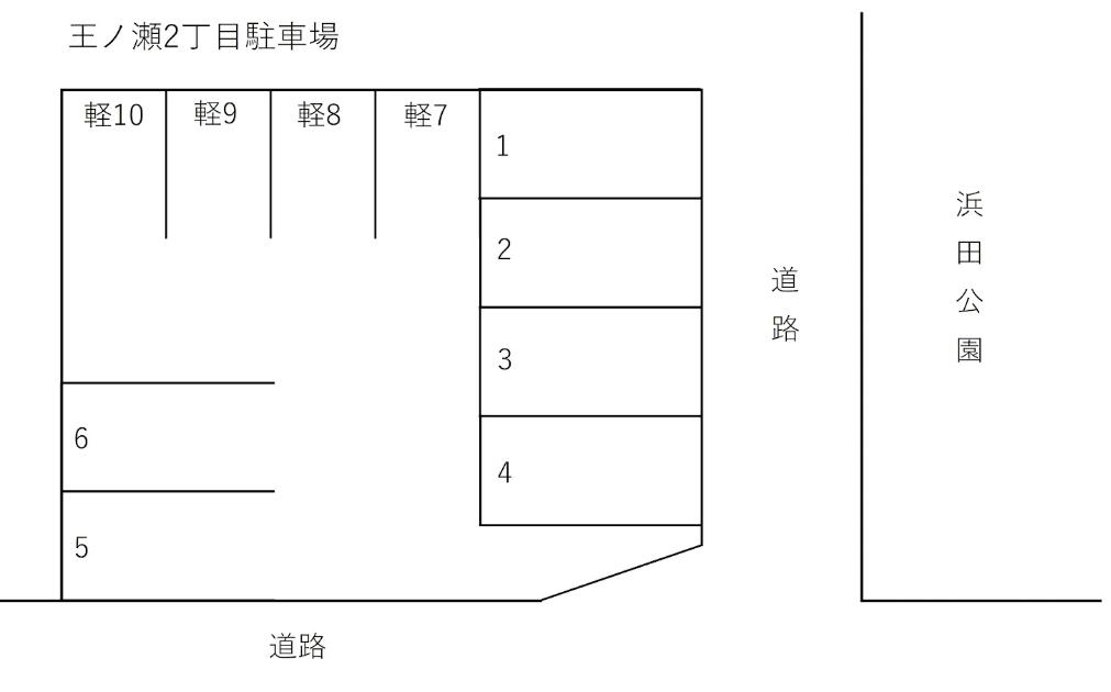 王ノ瀬2丁目駐車場の駐車配置図