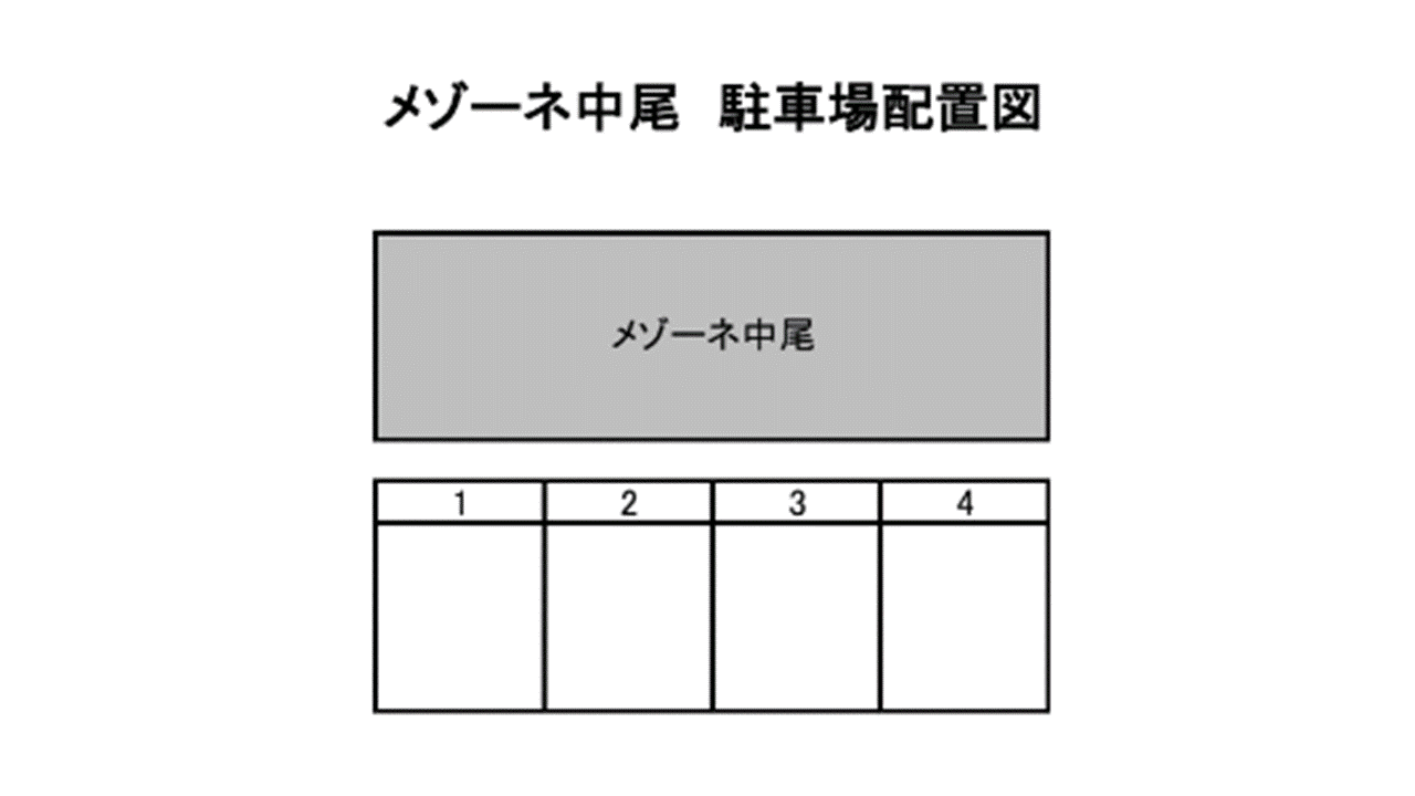 メゾーネ中尾　駐車場の駐車配置図
