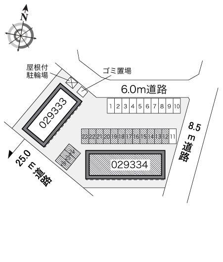 アトリオ　Ｂ(29334)の駐車配置図
