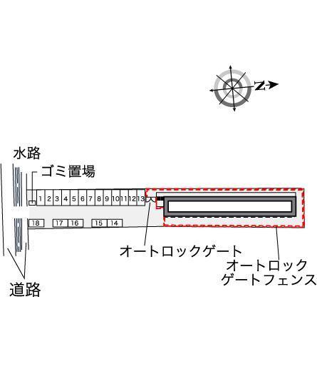 プラスパ平田(35161)の駐車配置図