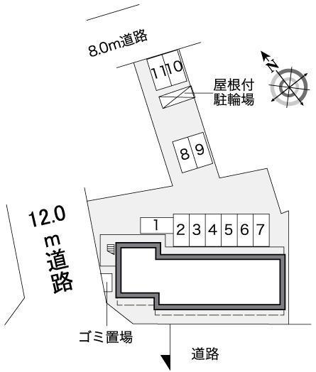 バローネⅡ(36559)の駐車配置図