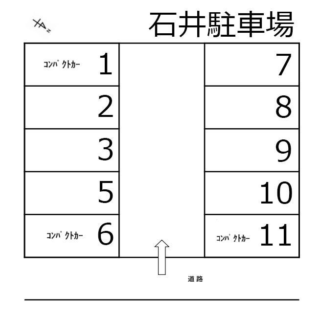 石井駐車場の駐車配置図