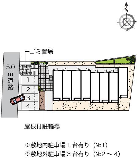 クレイノアヴァンセ座間(56936)　敷地外駐車場の駐車配置図