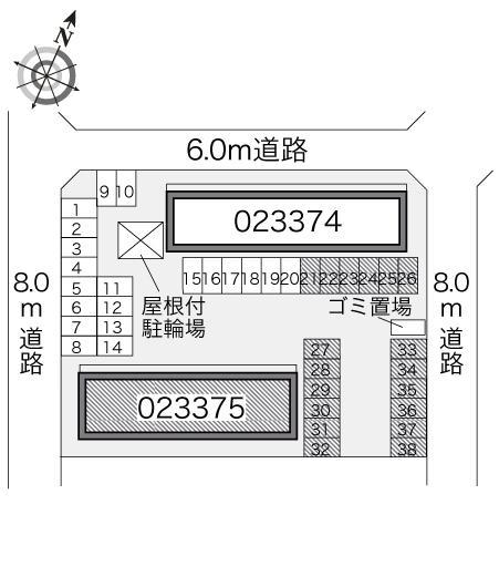 ステラⅡ(23375)の駐車配置図