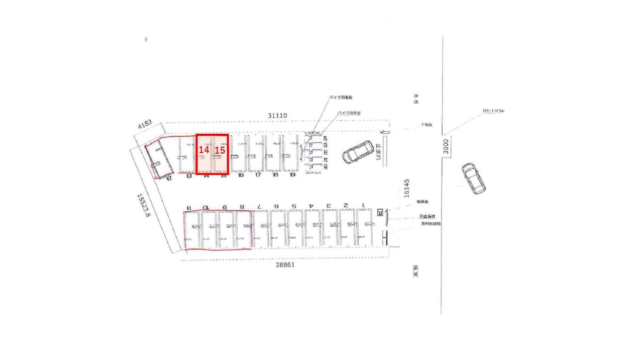 糀谷駅前第１の駐車配置図