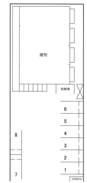 FKグリーンピースＣ駐車場の駐車配置図