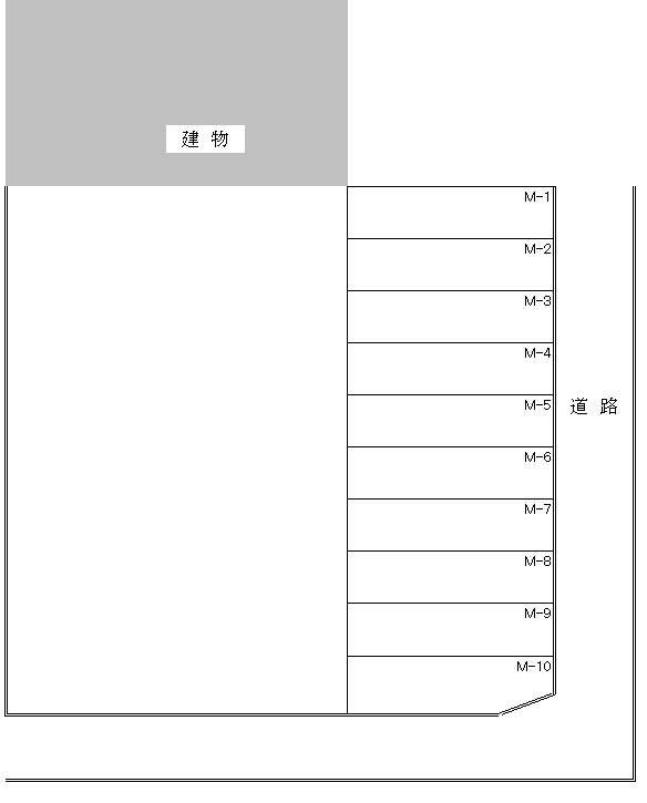 城南マルマ第２駐車場の駐車配置図