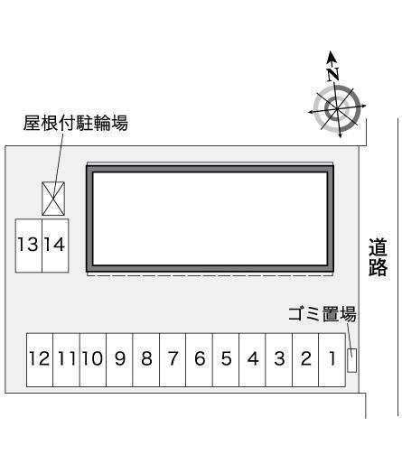 サザンクロスＡ(37411)の駐車配置図
