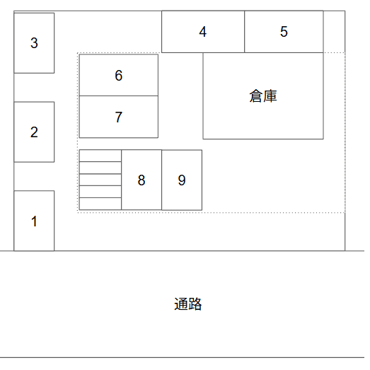 松尾ライフマンションの駐車配置図
