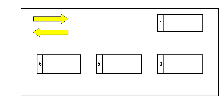 東築地駐車場の駐車配置図