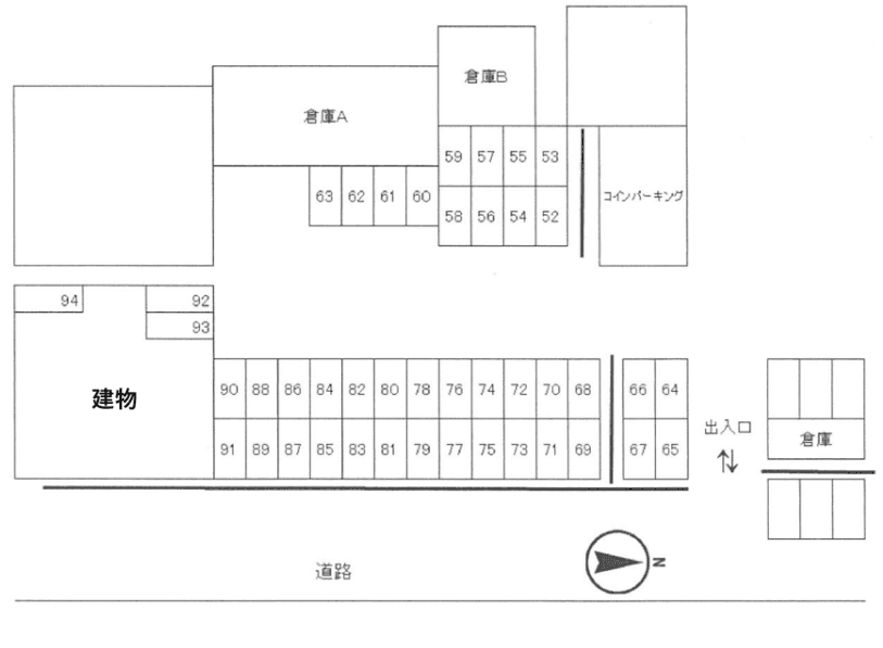 株式会社大野社 駐車場の駐車配置図