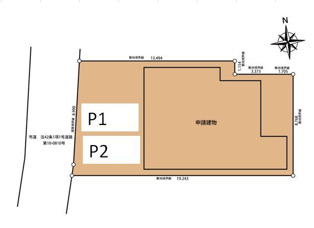 ミリアビタ実籾駐車場の駐車配置図
