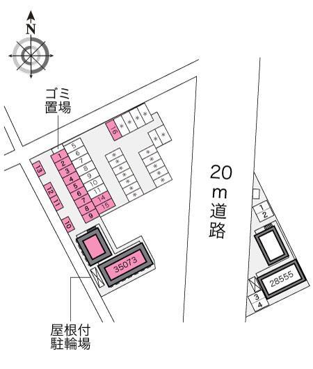 ピオーネ(35073)の駐車配置図