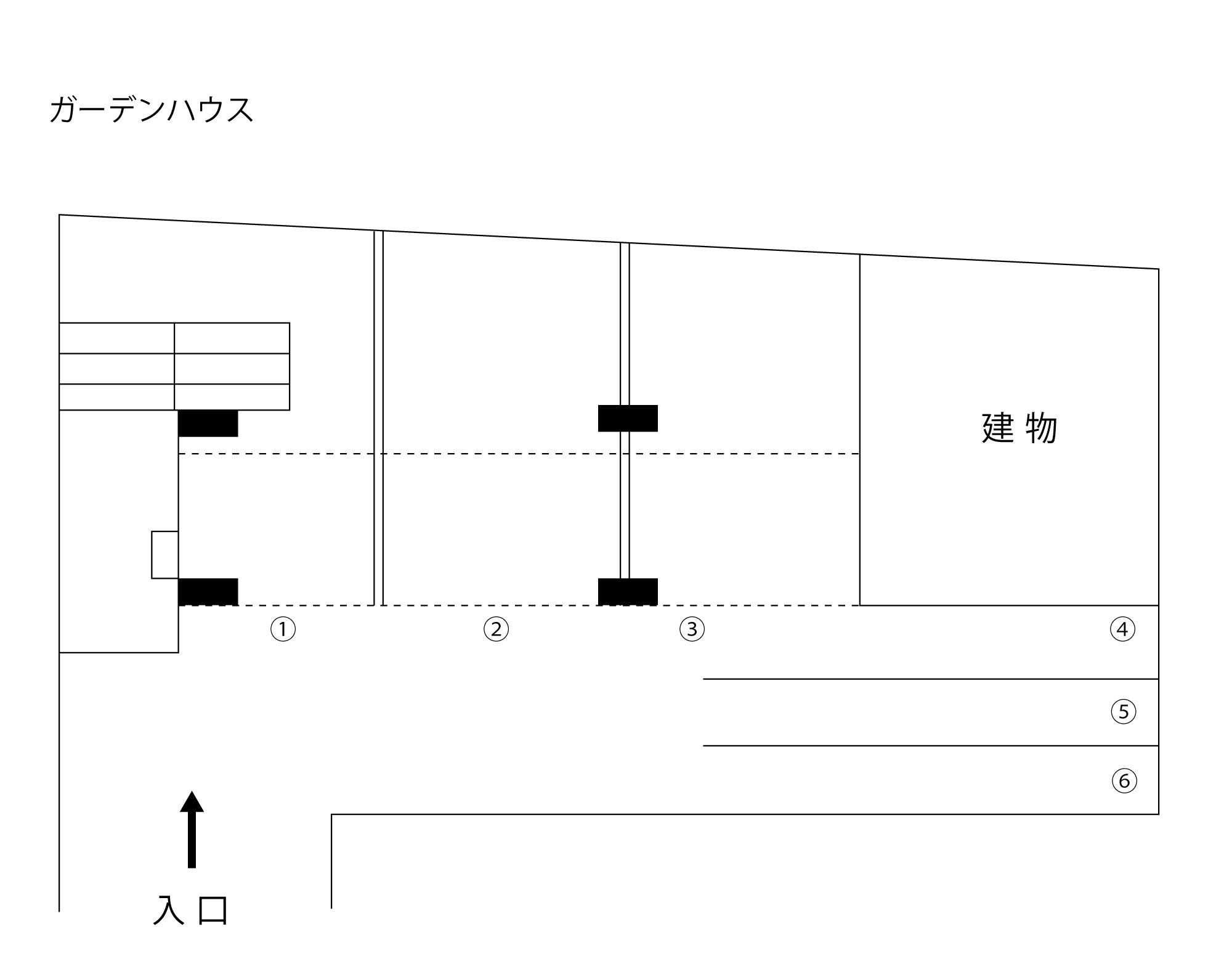 ガーデンハウスの駐車配置図