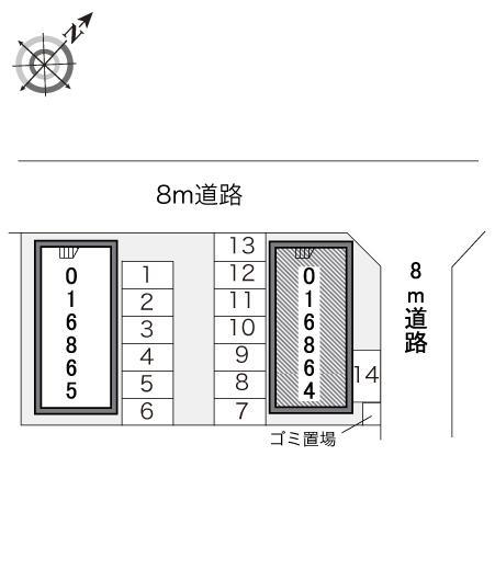 ツインズＡ(16864)の駐車配置図