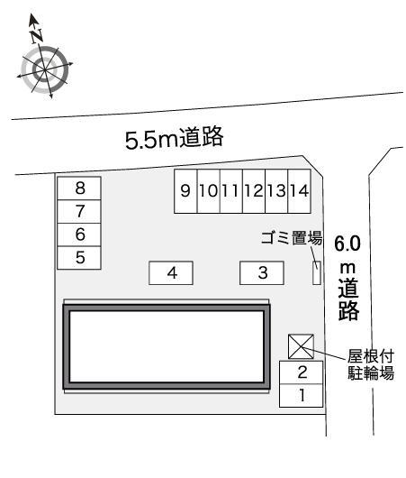 五所川原Ⅲ(40412)の駐車配置図