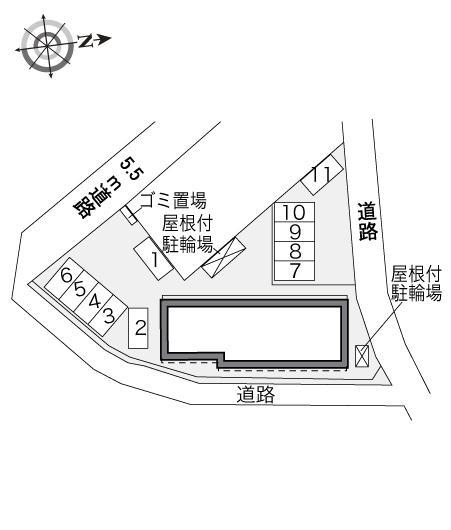 プレミール(32699)　敷地外駐車場の駐車配置図