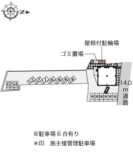 クレイノ蓬莱(59250)の駐車配置図