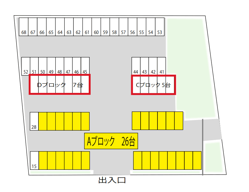箱根仙石原第１の駐車配置図