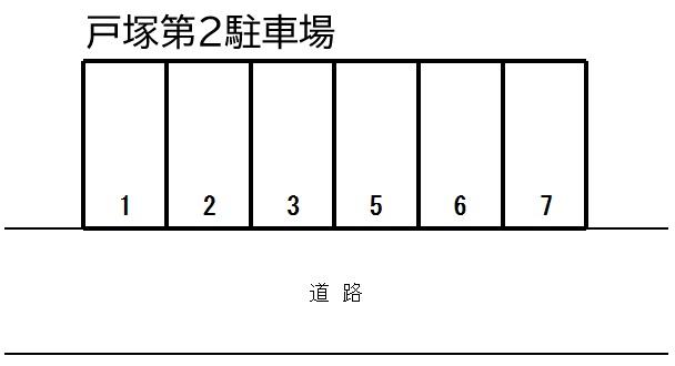 戸塚第２駐車場の駐車配置図
