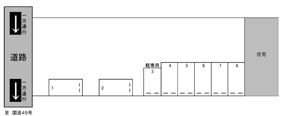 ザ・パーク小田原2丁目の駐車配置図