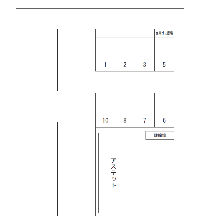アステット駐車場の駐車配置図