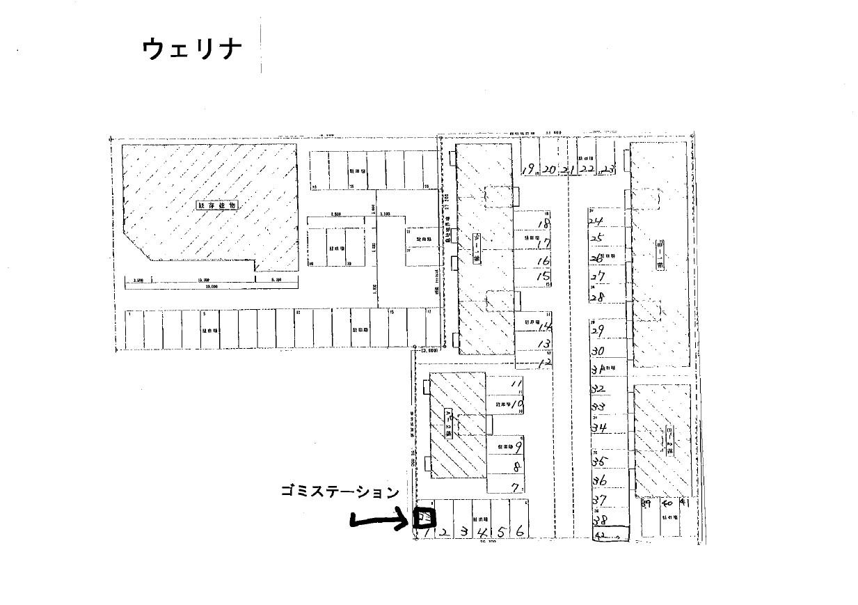 ウェリナ駐車場の駐車配置図