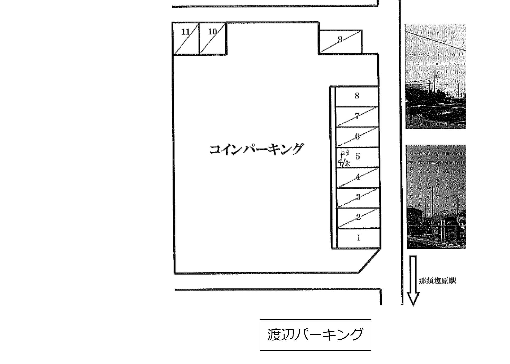 渡辺パーキングの駐車配置図