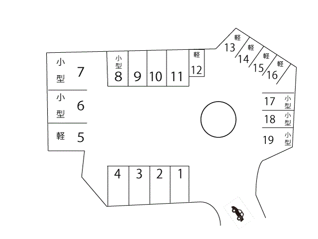 戸田第3駐車場の駐車配置図