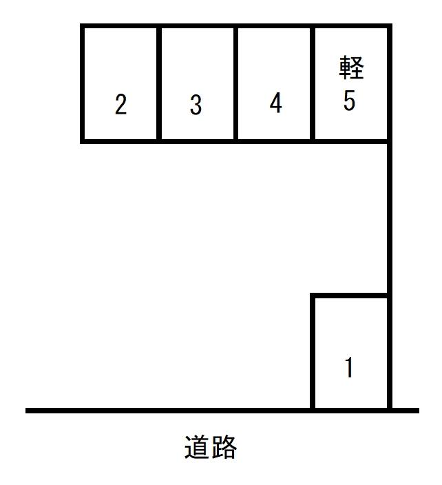 田柄Ｔパーキングの駐車配置図