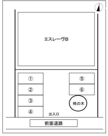 エスレーヴ駐車場の駐車配置図