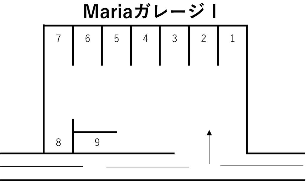 ＭａｒｉａガレージⅠの駐車配置図