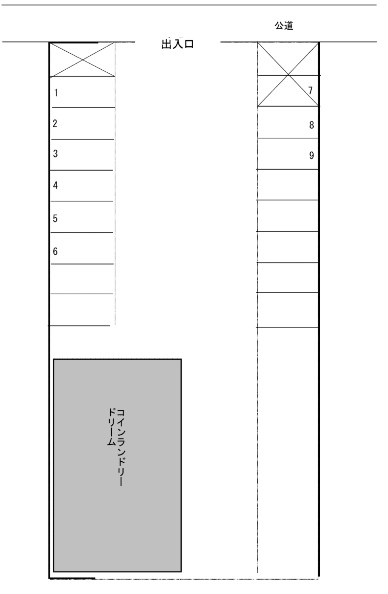 【40】芦野１丁目８番ドリーム駐車場の駐車配置図