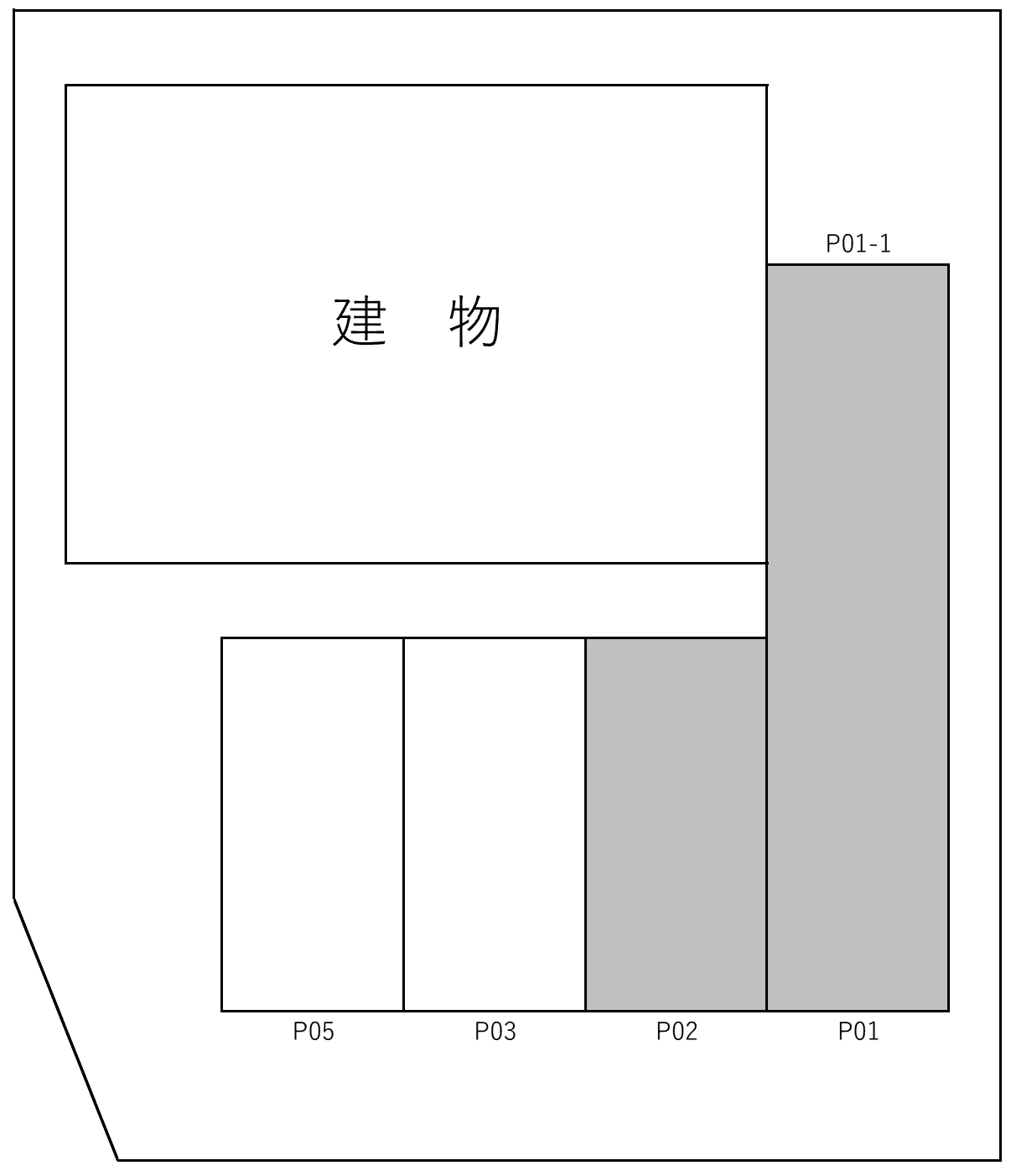 コンフォート吉作の駐車配置図