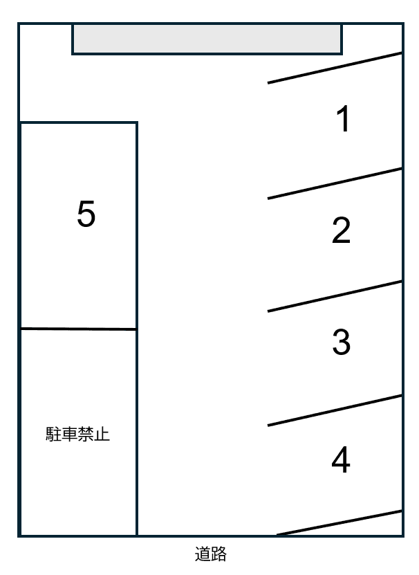 中村5丁目月極駐車場の駐車配置図